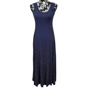 Soft Surroundings Navy and Purple Maxi Dress